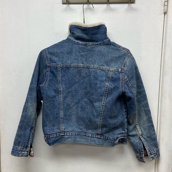 NWT Kids Pendleton X GAP Sherpa Collar Denim Classic Jean Jacket size Medium - Picture 5 of 8